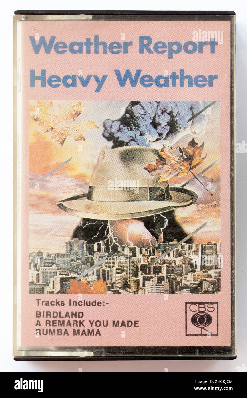 Jazz Rock Music Cassette METEO RAPPORTO Heavy Weather Foto Stock