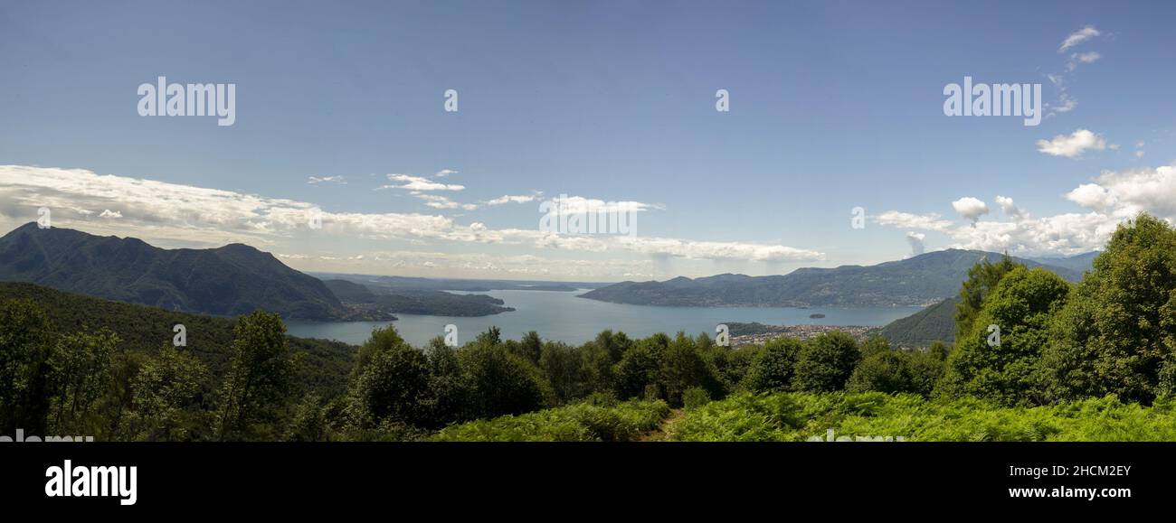 Paesaggio del Lago maggiore, Lago di Verbano Foto Stock