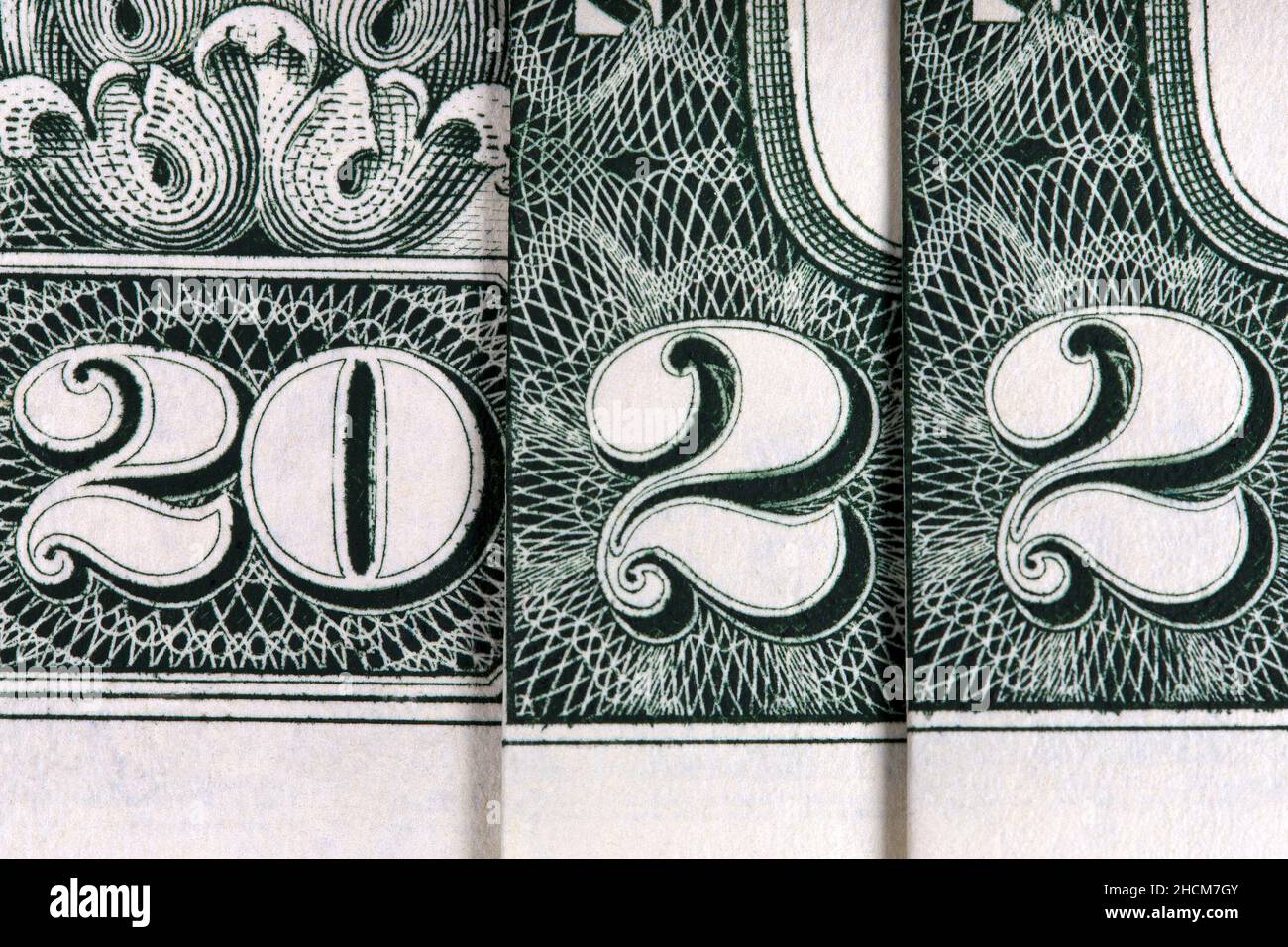 Capodanno 2022 da denaro - dollari Foto Stock