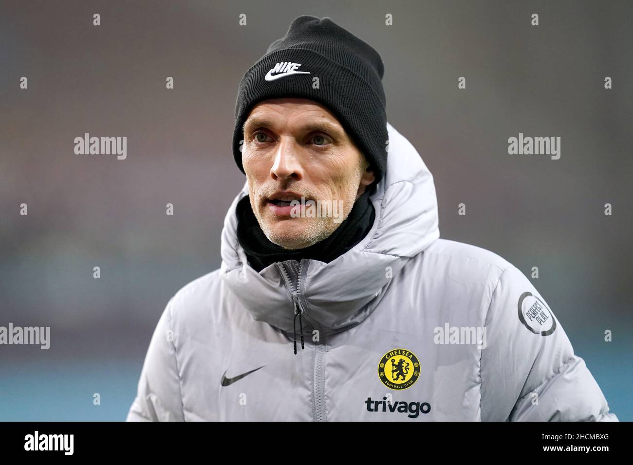 La foto del file datata 26-12-2021 del manager del Chelsea Thomas Tuchel che ha ammesso i preparativi del Chelsea per ospitare Liverpool domenica includerà un processo di selezione “trial and error”. Data di emissione: Giovedì 30 dicembre 2021. Foto Stock