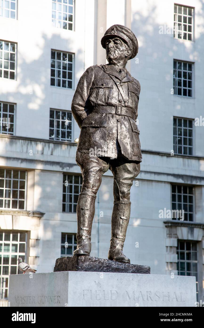 Statua di Alan Brooke, Whitehall, Londra, Regno Unito Foto Stock