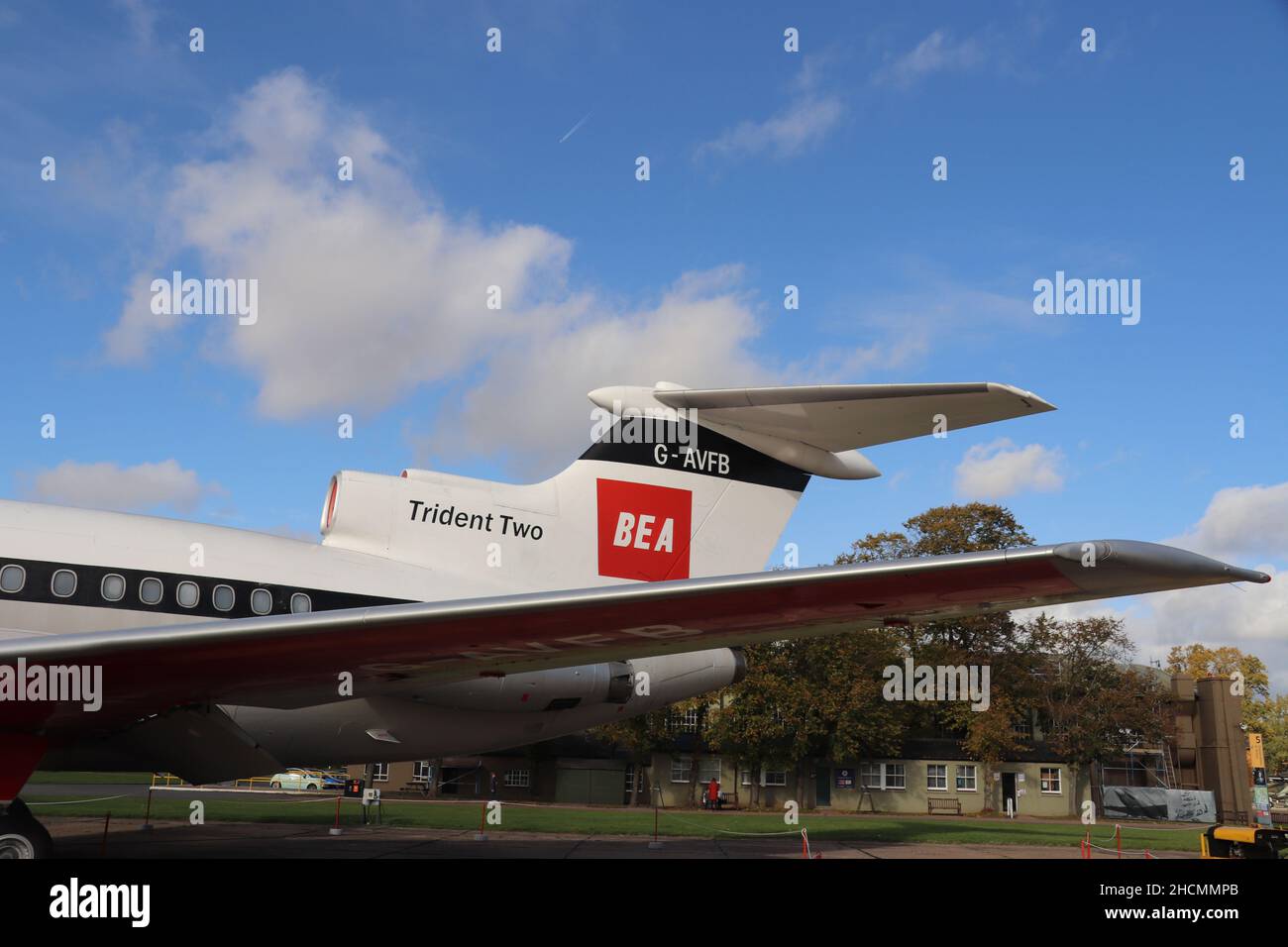 coda sul vecchio airliner Foto Stock