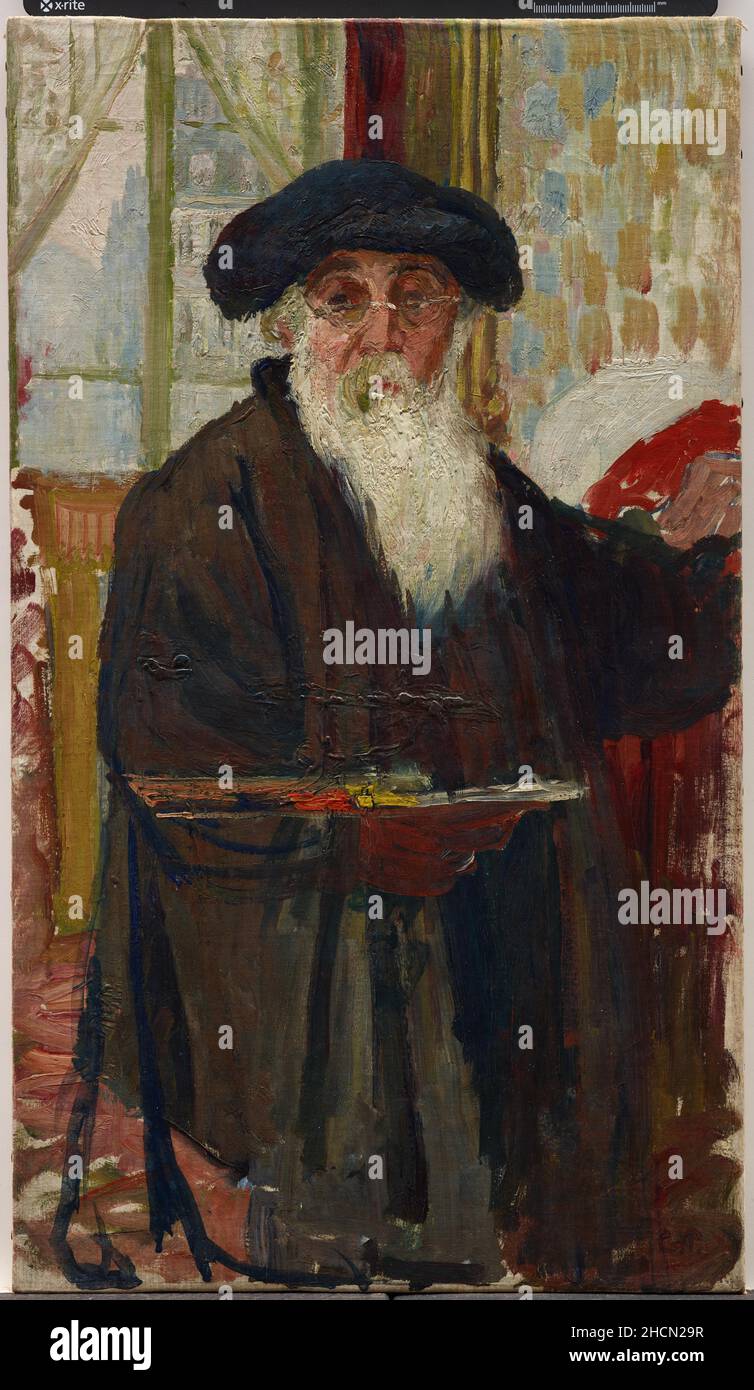 Autoritratto del pittore impressionista/post-impressionista francese Camille Pisarro Foto Stock