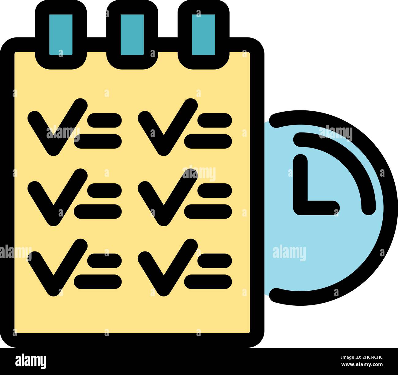 Icona evento attività. Contorno attività evento icona vettore colore piatta isolato Illustrazione Vettoriale