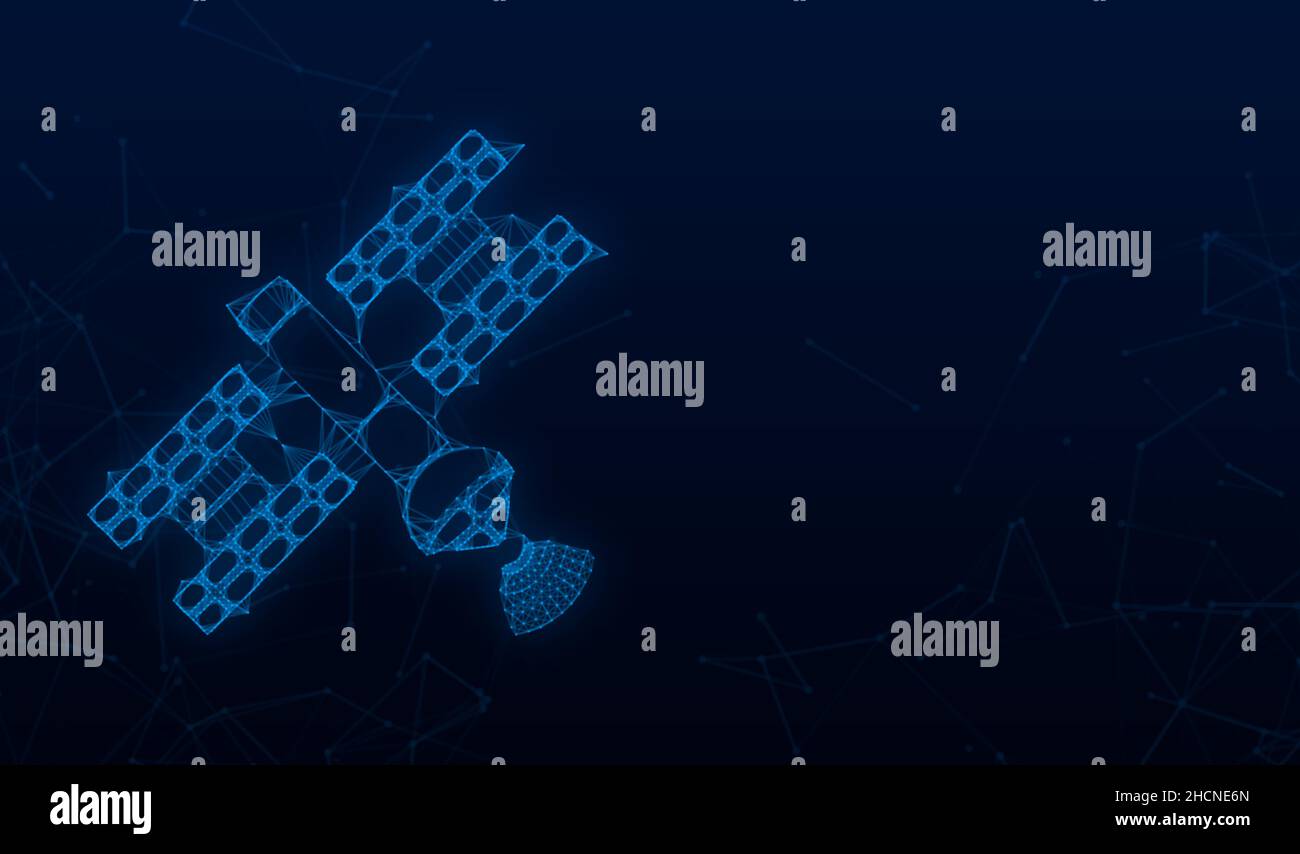 Il satellite. Satelliti artificiali che orbitano attorno al pianeta Terra GPS. Illustrazione dello stock vettoriale Illustrazione Vettoriale