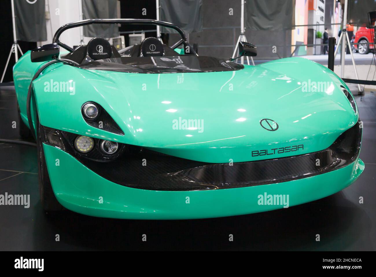 Barcellona, Spagna - 7 ottobre 2021: Baltasar Revolt presentato all'Automobile Barcelona 2021 a Barcellona, Spagna. Foto Stock