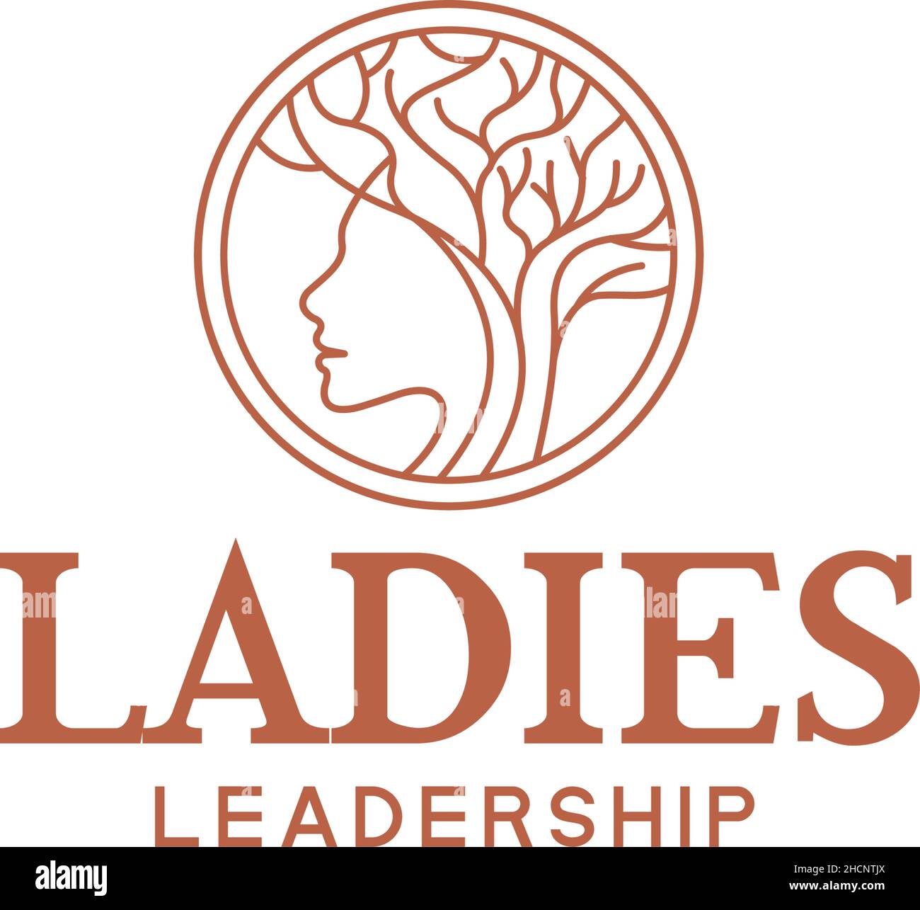 Design semplice e moderno DESIGN DA DONNA leadership logo design Illustrazione Vettoriale