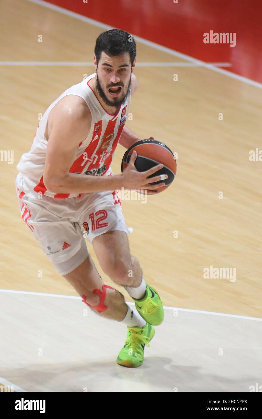 Nikola Kalinic, Red Star (Belgrado) contro Zenit (San Pietroburgo). Euroleage Basketball 2021-22 Foto Stock