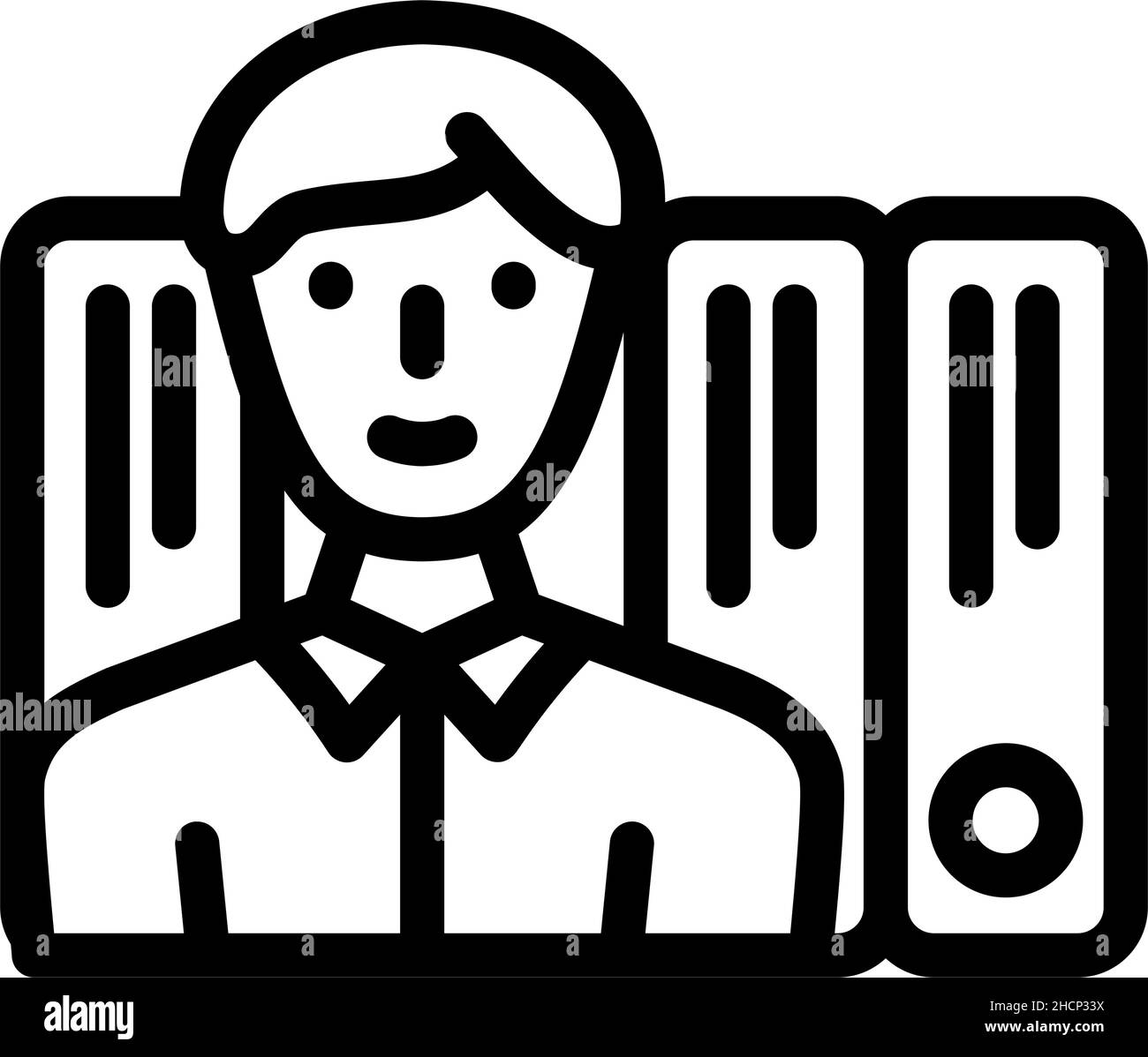 documentazione dell'illustrazione vettoriale dell'icona della linea di vendita Illustrazione Vettoriale