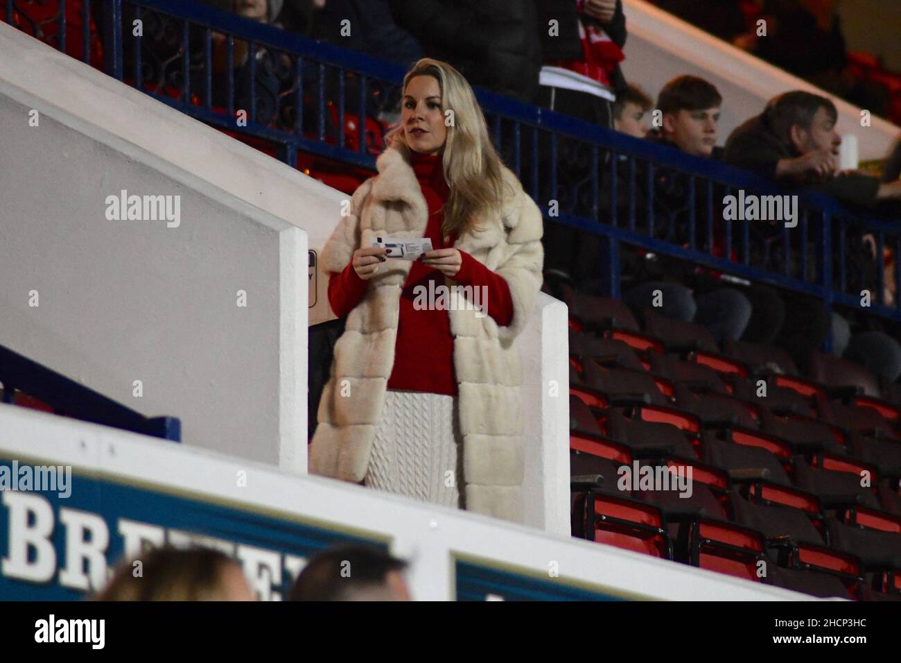 Swindon Town Football Club Supporters Foto Stock