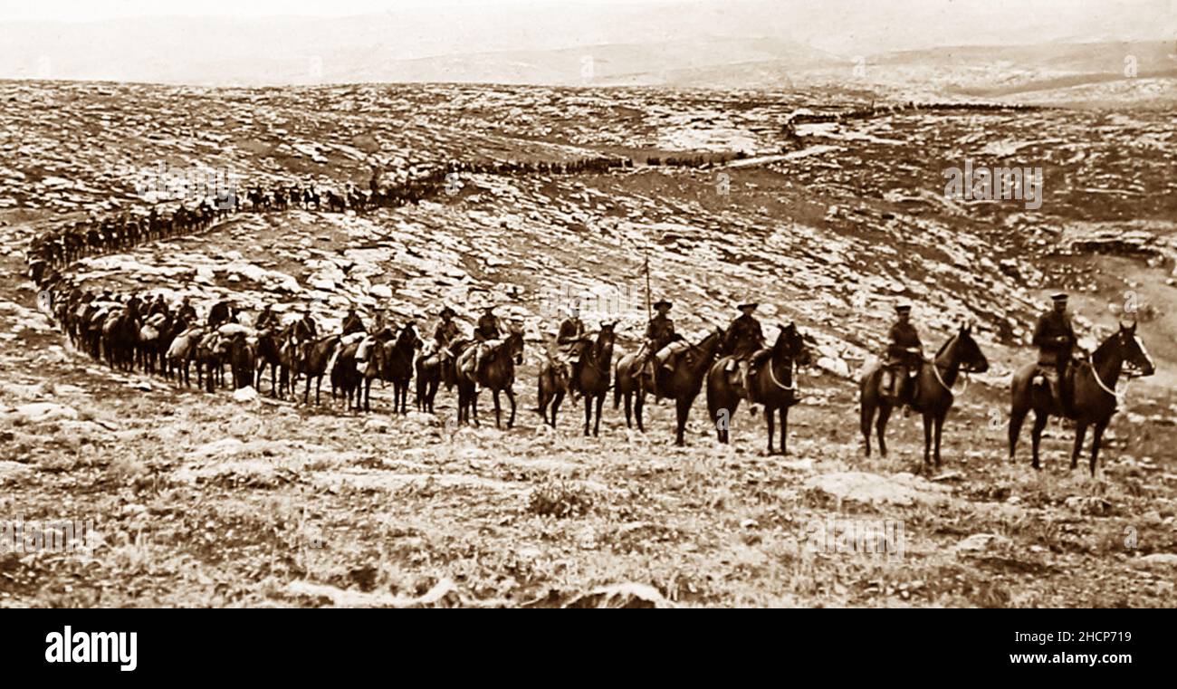 Australian Light Horse Regiment durante la prima guerra mondiale Foto Stock