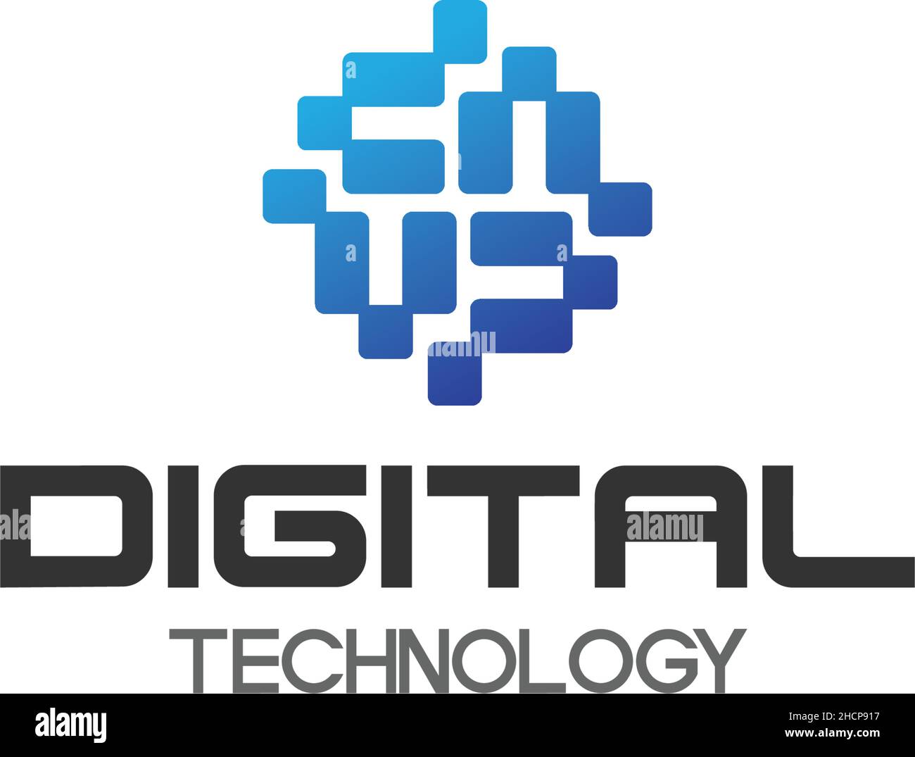Design moderno e semplice con logo tecnologico Illustrazione Vettoriale
