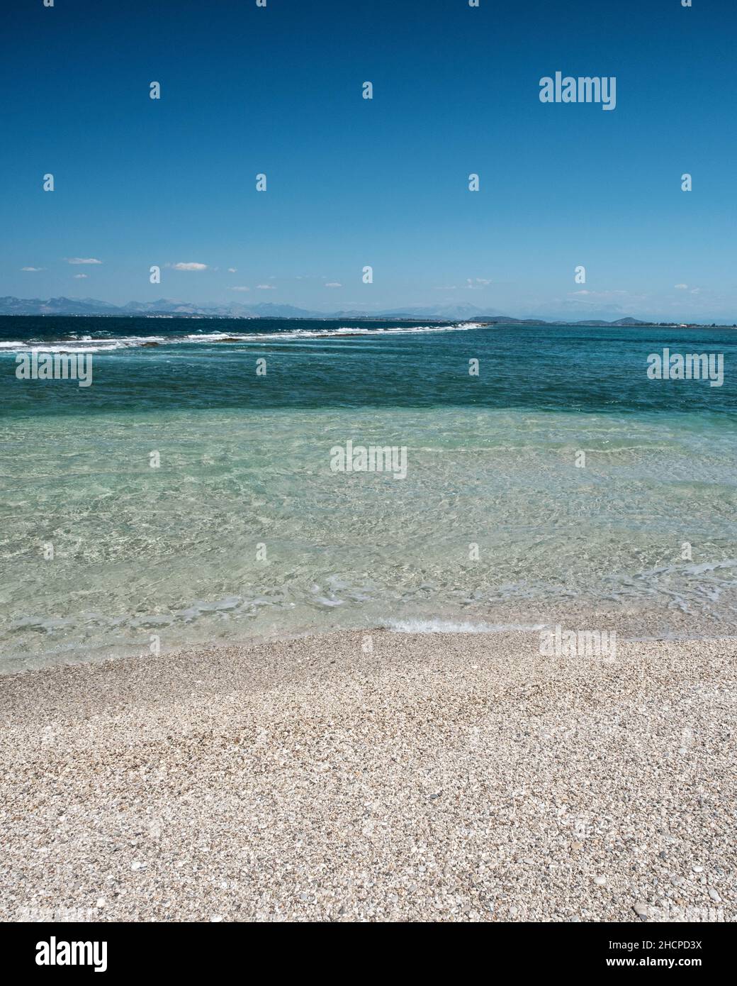 Lefkada è l'isola ionica in Grecia che non è veramente un'isola, come si può guidare ad essa, ma non è meno bella delle altre isole Foto Stock