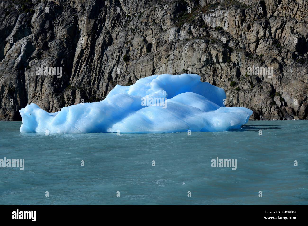 L'incredibile ghiacciaio Perito Moreno in Patagonia e il canale iceberg nel Lago Argentino Foto Stock