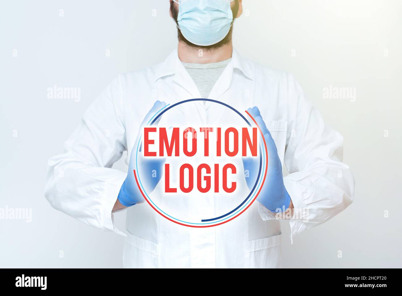 Didascalia concettuale Emotion Logic. Business idea cuore o cervello anima o intelligenza confusione equilibrio scienziato dimostrare nuove tecnologie Foto Stock