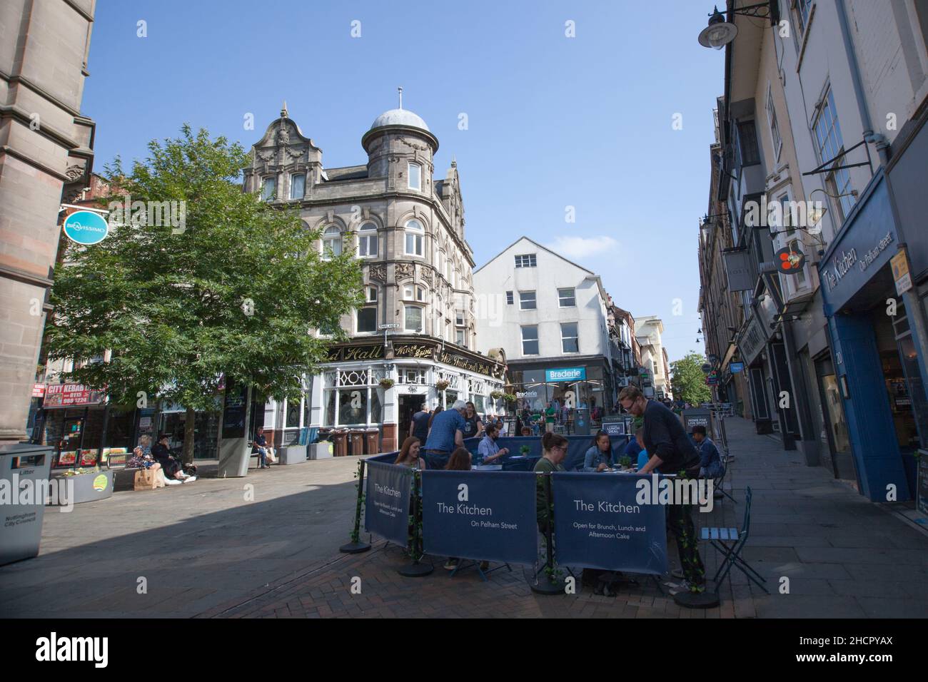 Viste di Pelham Street a Nottingham nel Regno Unito Foto Stock