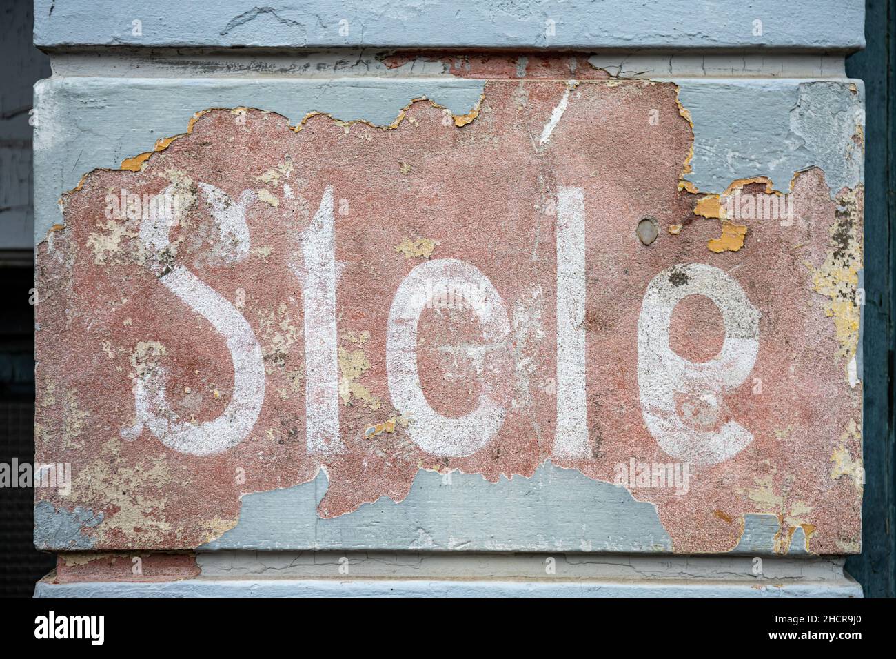 Segno fantasma nel distretto di Vesterbro di Copenhagen, Finlandia Foto Stock