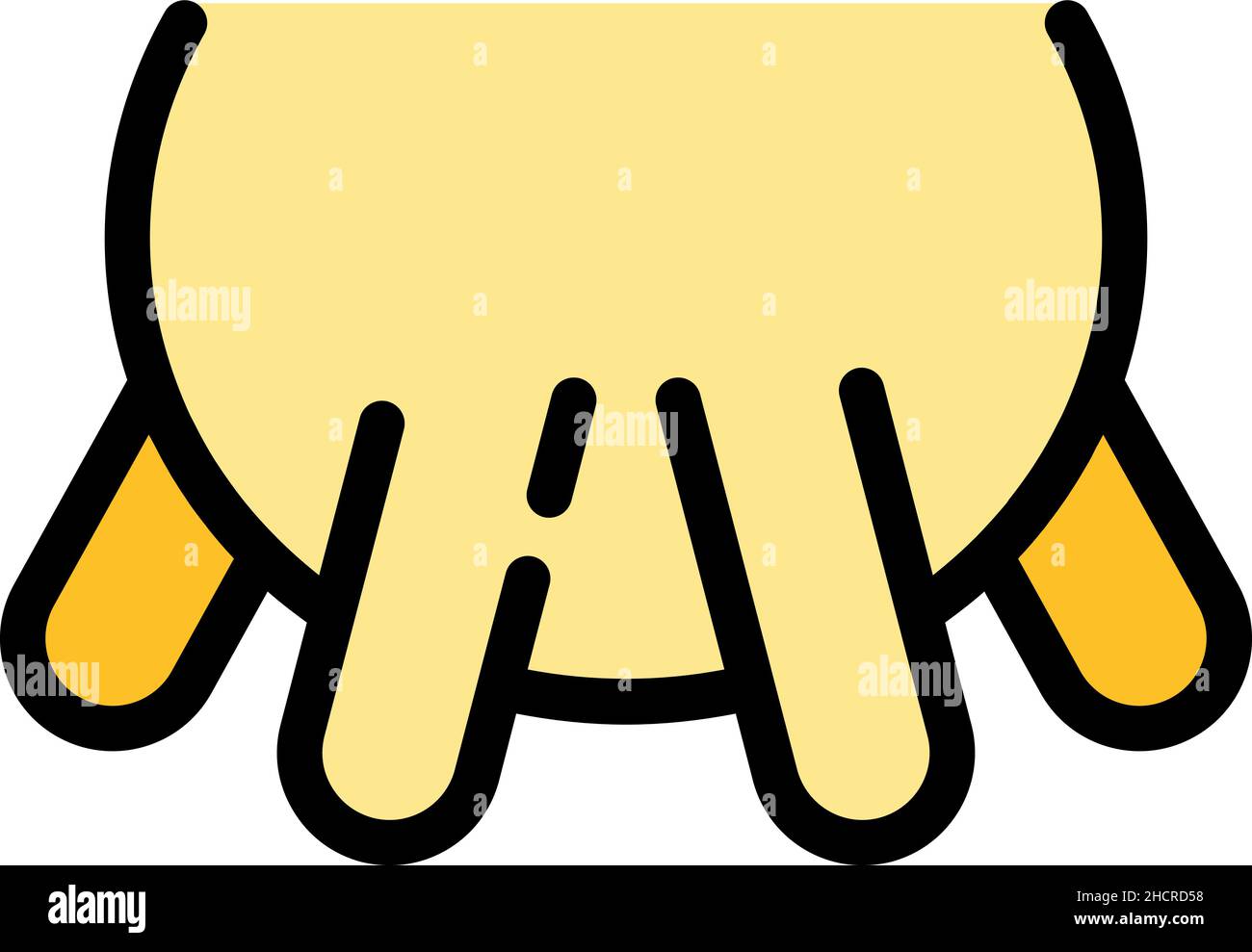 Icona latte vaccino. Contorno latte vaccino vettore icona colore piatto isolato Illustrazione Vettoriale