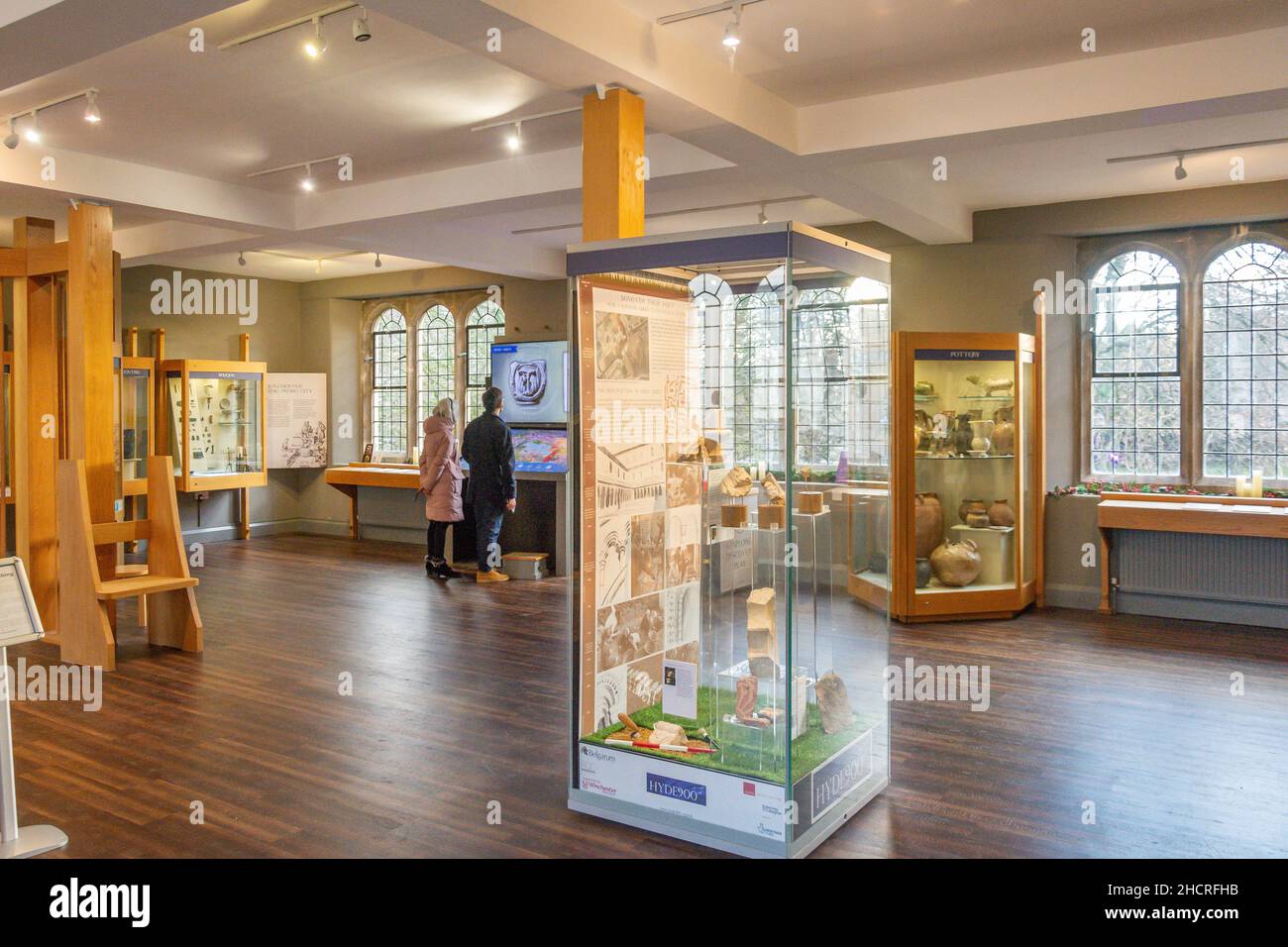Mostre interne, Winchester City Museum, The Square, Winchester, Hampshire, Inghilterra, Regno Unito Foto Stock