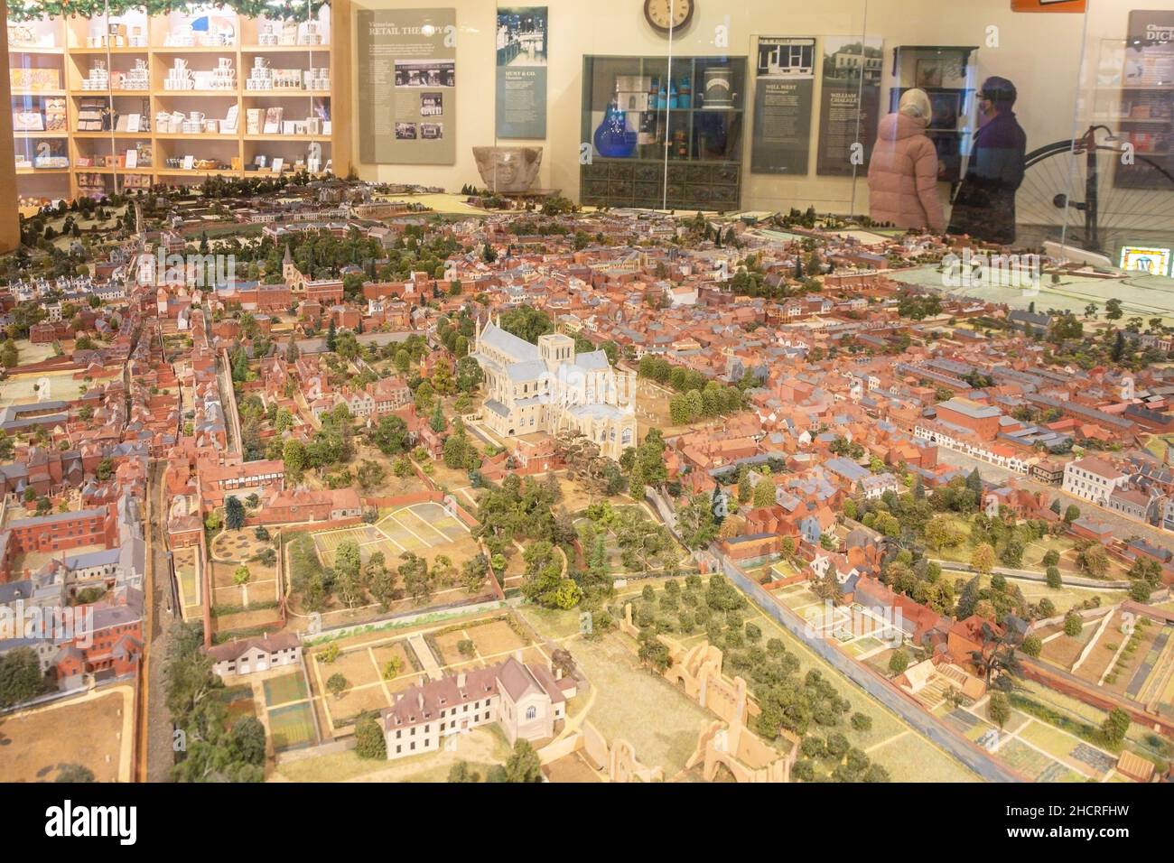 Victorian Winchester scale model, Winchester City Museum, The Square, Winchester, Hampshire, Inghilterra, Regno Unito Foto Stock