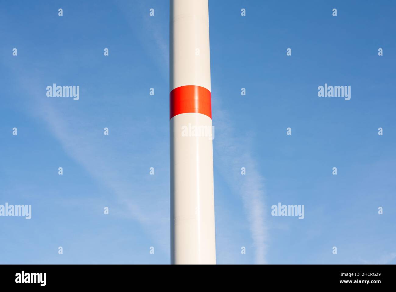 Dettaglio della torre a turbina eolica Foto Stock