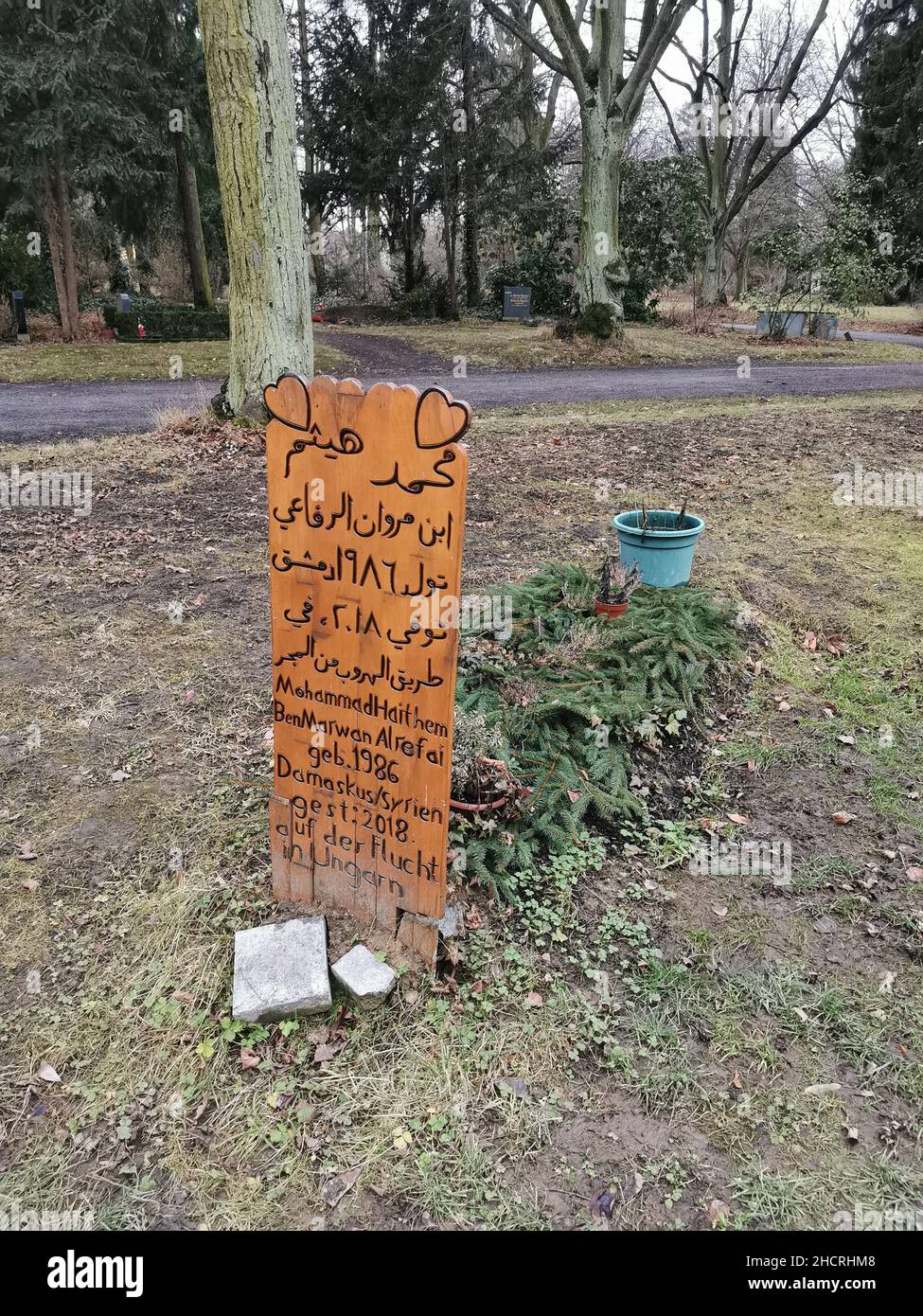 Nach dem am 21.01.2020 die erste muslimische Bestattung auf dem Städtischen Friedhof Görlitz unter regem Medieninteresse stattfand,fand dieser Tage di Foto Stock