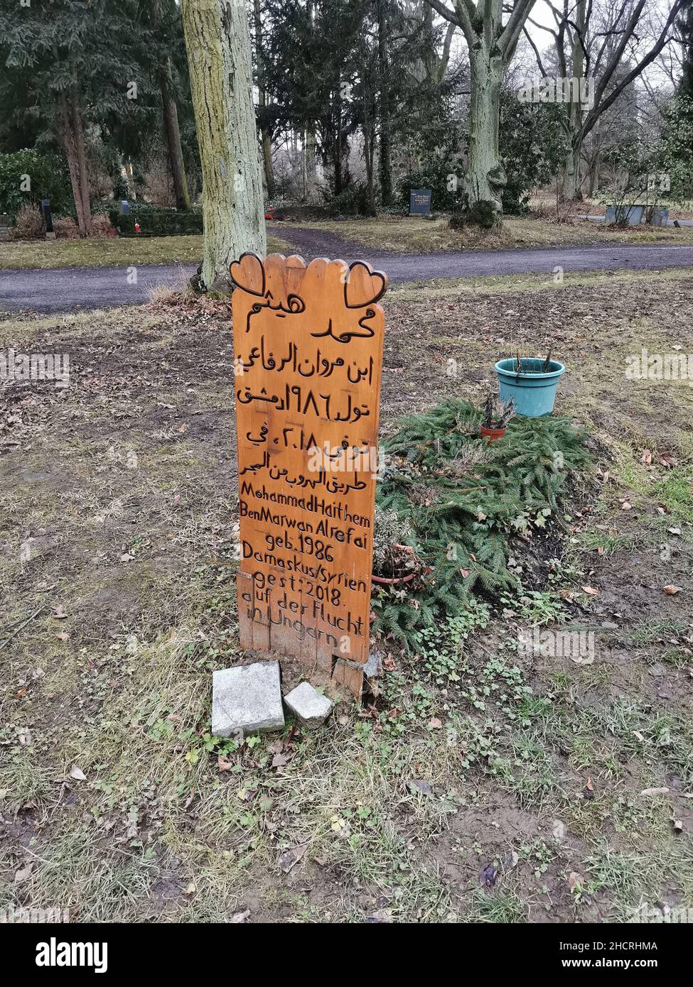 Nach dem am 21.01.2020 die erste muslimische Bestattung auf dem Städtischen Friedhof Görlitz unter regem Medieninteresse stattfand,fand dieser Tage di Foto Stock