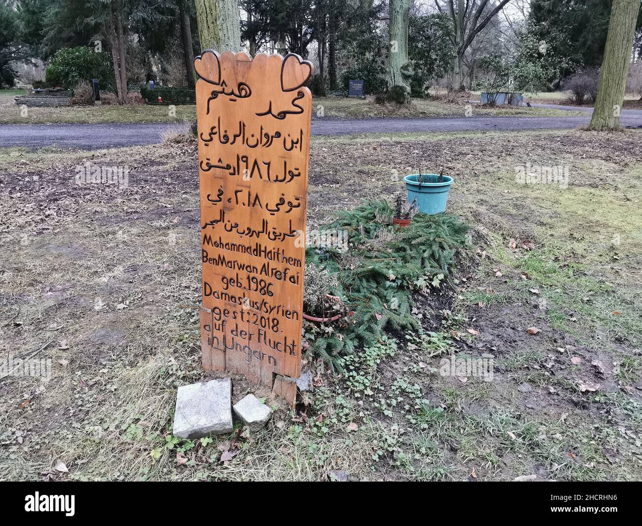 Nach dem am 21.01.2020 die erste muslimische Bestattung auf dem Städtischen Friedhof Görlitz unter regem Medieninteresse stattfand,fand dieser Tage di Foto Stock