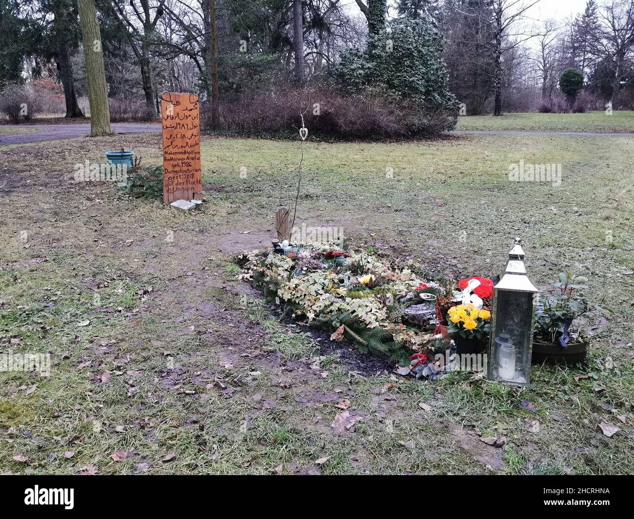 Nach dem am 21.01.2020 die erste muslimische Bestattung auf dem Städtischen Friedhof Görlitz unter regem Medieninteresse stattfand,fand dieser Tage di Foto Stock