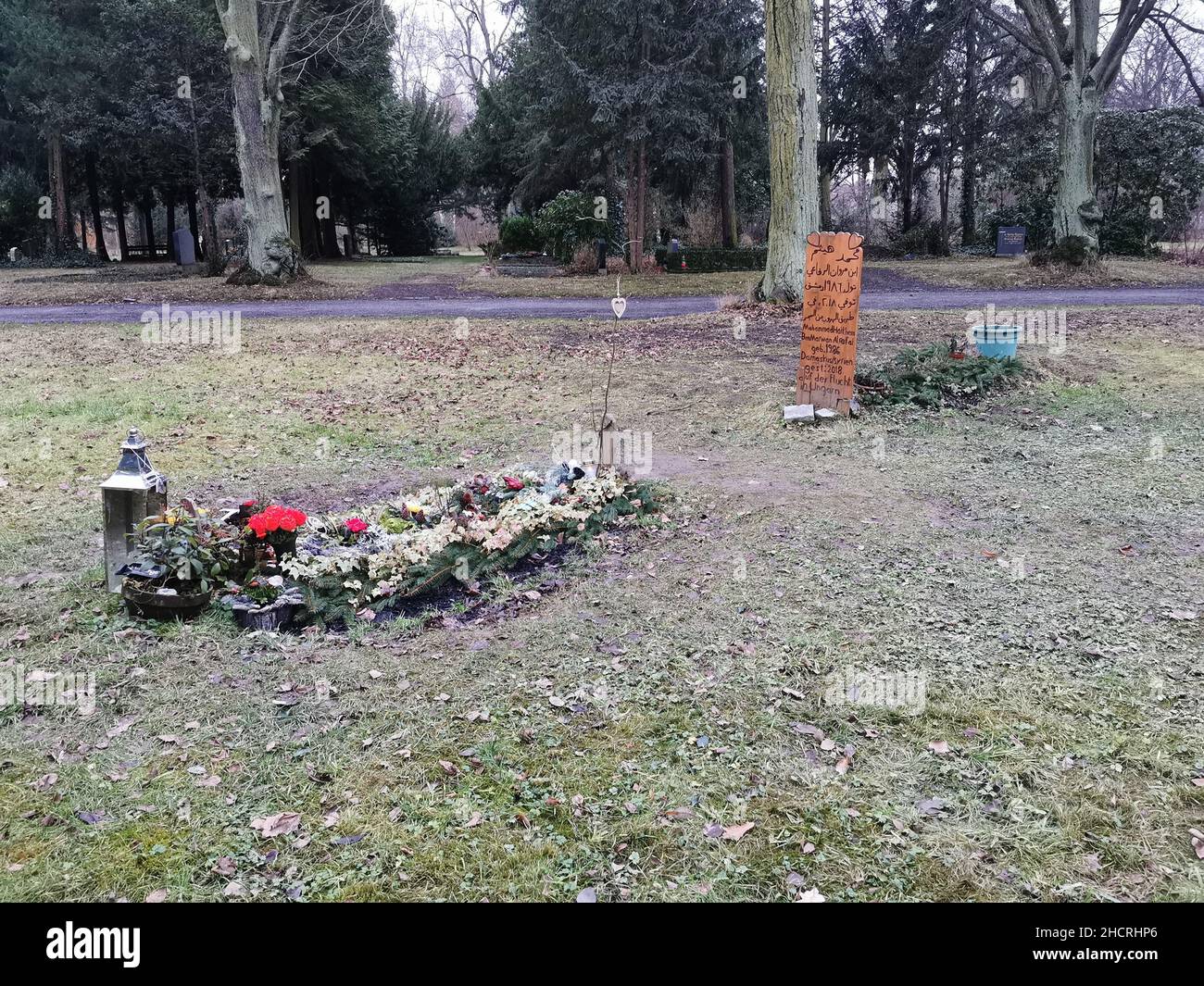 Nach dem am 21.01.2020 die erste muslimische Bestattung auf dem Städtischen Friedhof Görlitz unter regem Medieninteresse stattfand,fand dieser Tage di Foto Stock