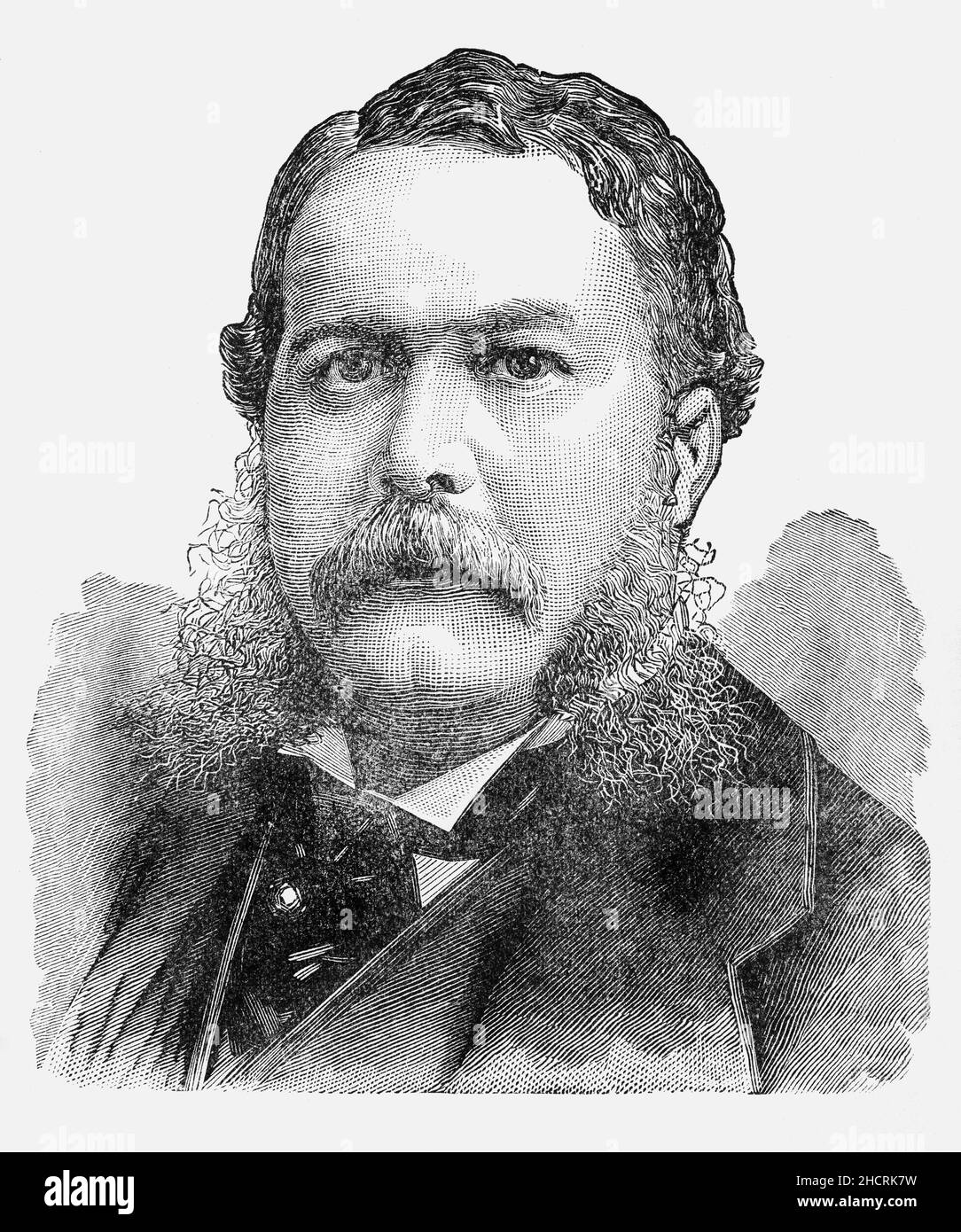 Un ritratto di Chester Alan Arthur (1829-1886) del tardo 19th secolo fu un avvocato e politico americano che servì come presidente degli Stati Uniti dal 1881 al 1885 nel 21st. In precedenza vicepresidente del 20th, successe alla presidenza dopo la morte del presidente James A. Garfield nel settembre 1881, due mesi dopo che Garfield fu ucciso da un assassino. Foto Stock