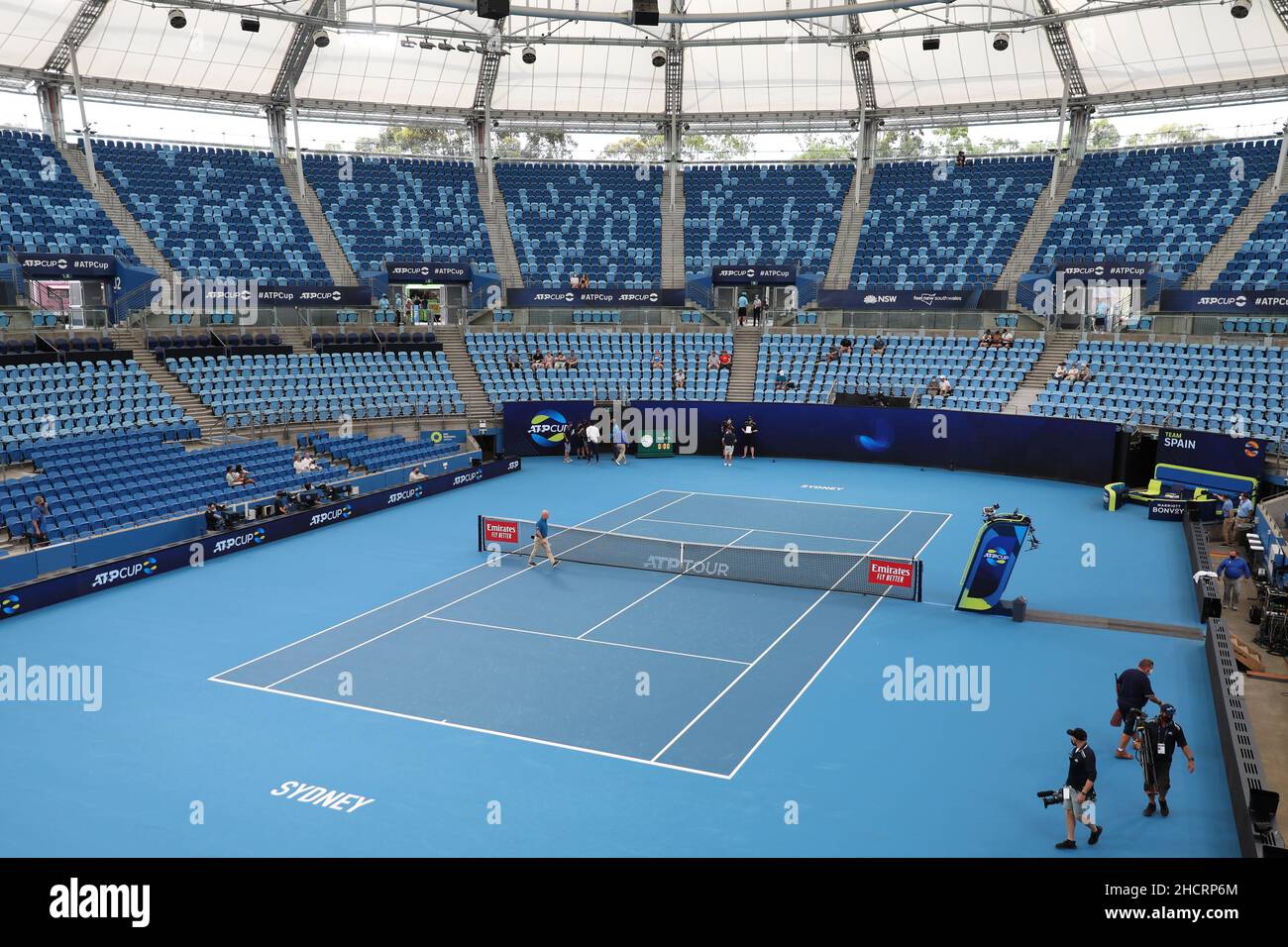 Tennis - ATP Cup - Sydney Olympic Park, Sydney, Australia - 1 gennaio 2022  Vista generale della Ken Rosewall Arena prima dell'inizio del torneo  REUTERS/Asanka Brendon Ratnayake Foto stock - Alamy
