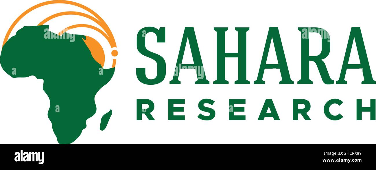 Design moderno SAHARA RICERCA direzione logo design Illustrazione Vettoriale
