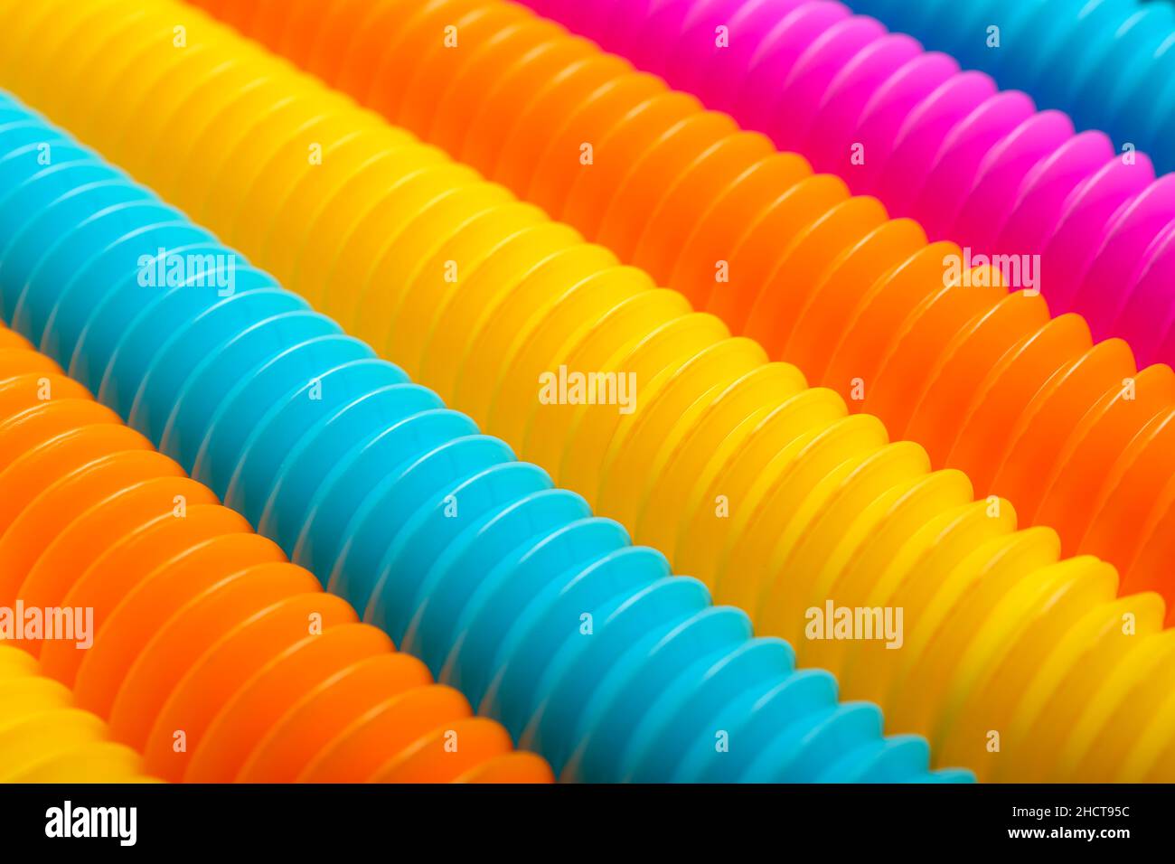 Pop provette come sfondo, primo piano Foto Stock