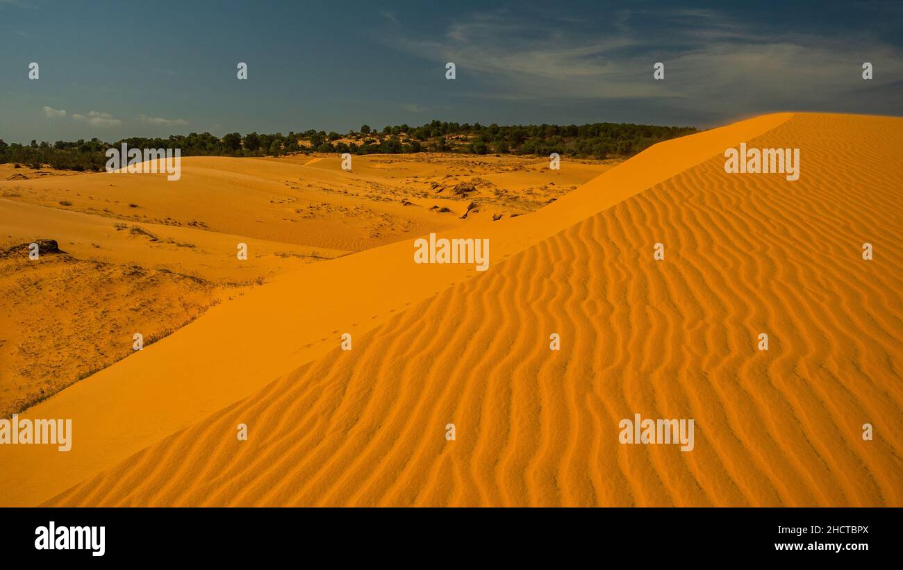 Dune di sabbia rosse, Mui NE, Vietnam. Foto Stock