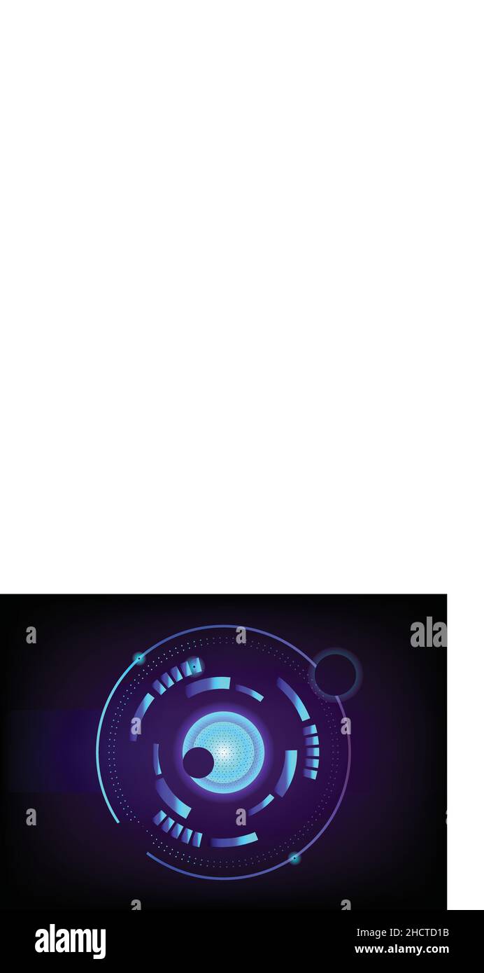 Sfondo astratto con cerchio blu sfera globale tecnologia spazio internet digitale radar simbolo pattern icona concetto vettore illustrazione EPS Illustrazione Vettoriale