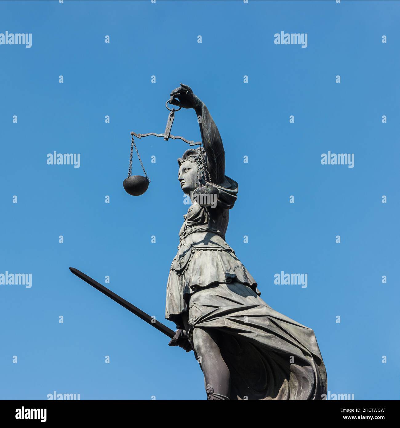giustizia a Francoforte Roemer Foto Stock
