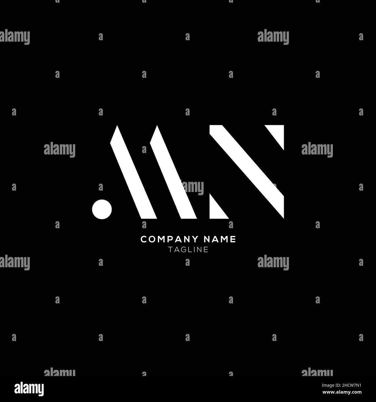 Unico moderno MN Letter Business Logo Design Alphabet icona Vector Symbol. Modello di logo Creative minimal Letter MN. Illustrazione Vettoriale