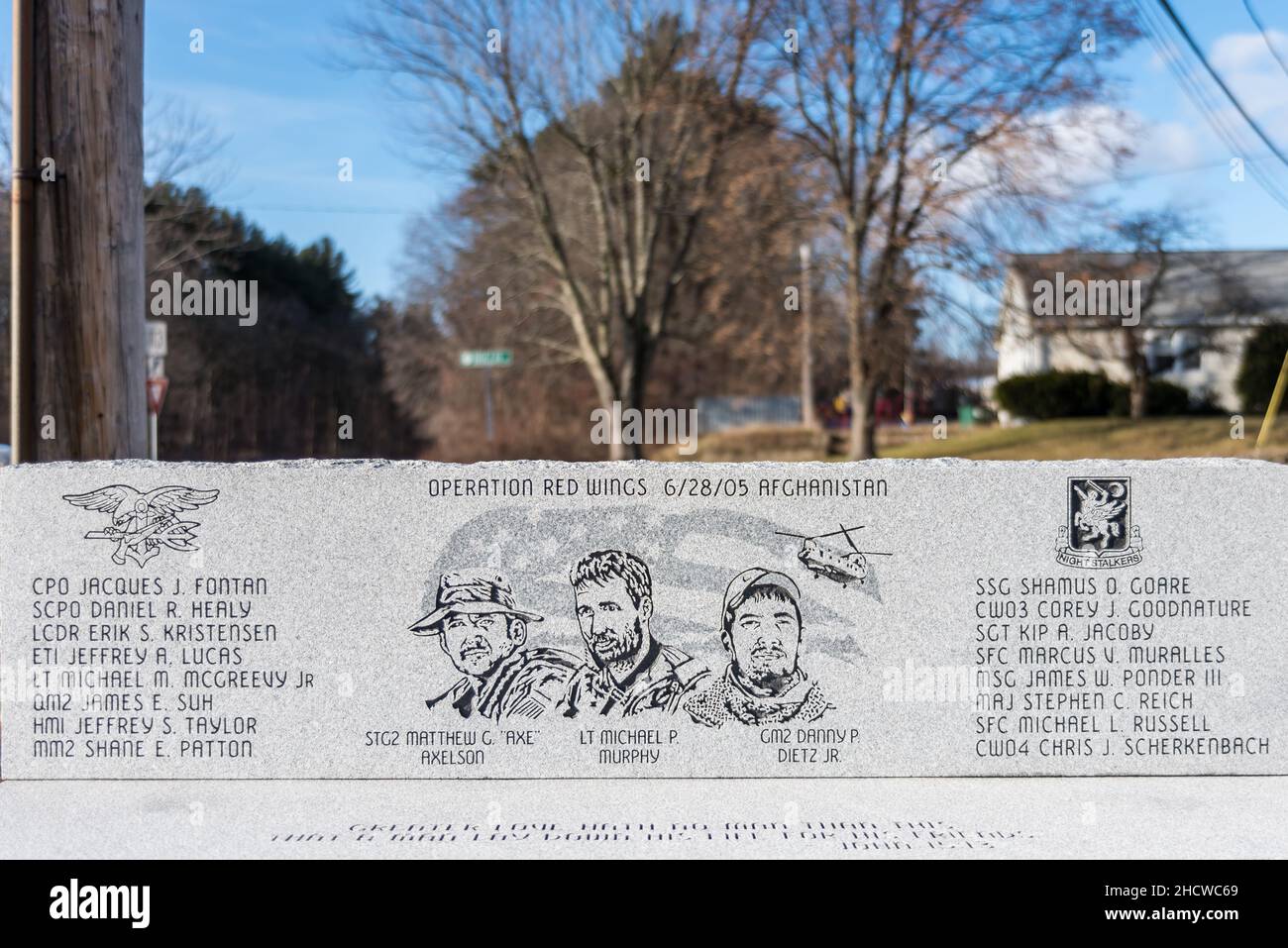 Middlesex Global War on Terror Memorials a Pepperell, Massachusetts Foto Stock