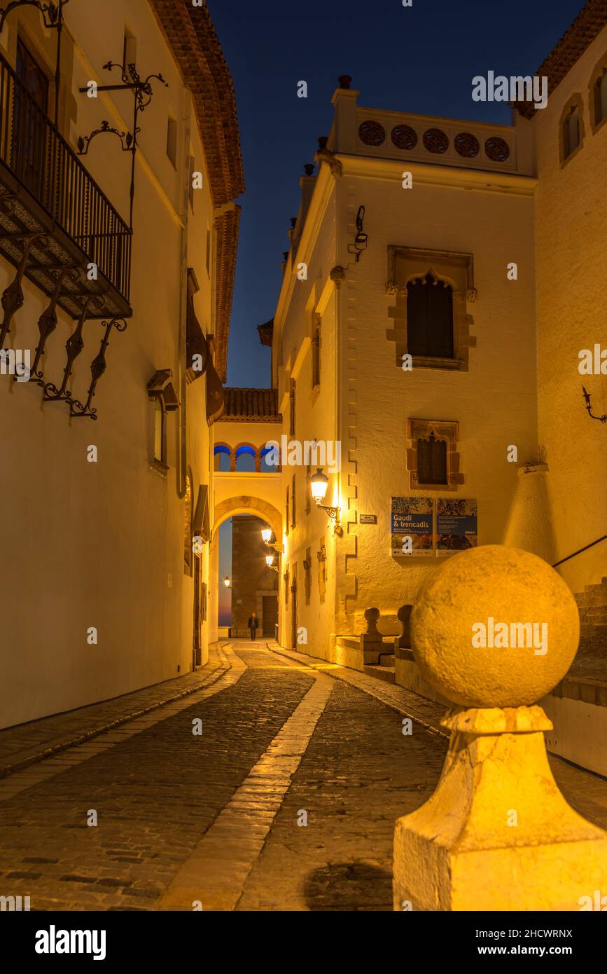 MUSEO DE MARICEL CALLE DE FONOLLAR SITGES COSTA DORADA CATALOGNA SPAGNA Foto Stock