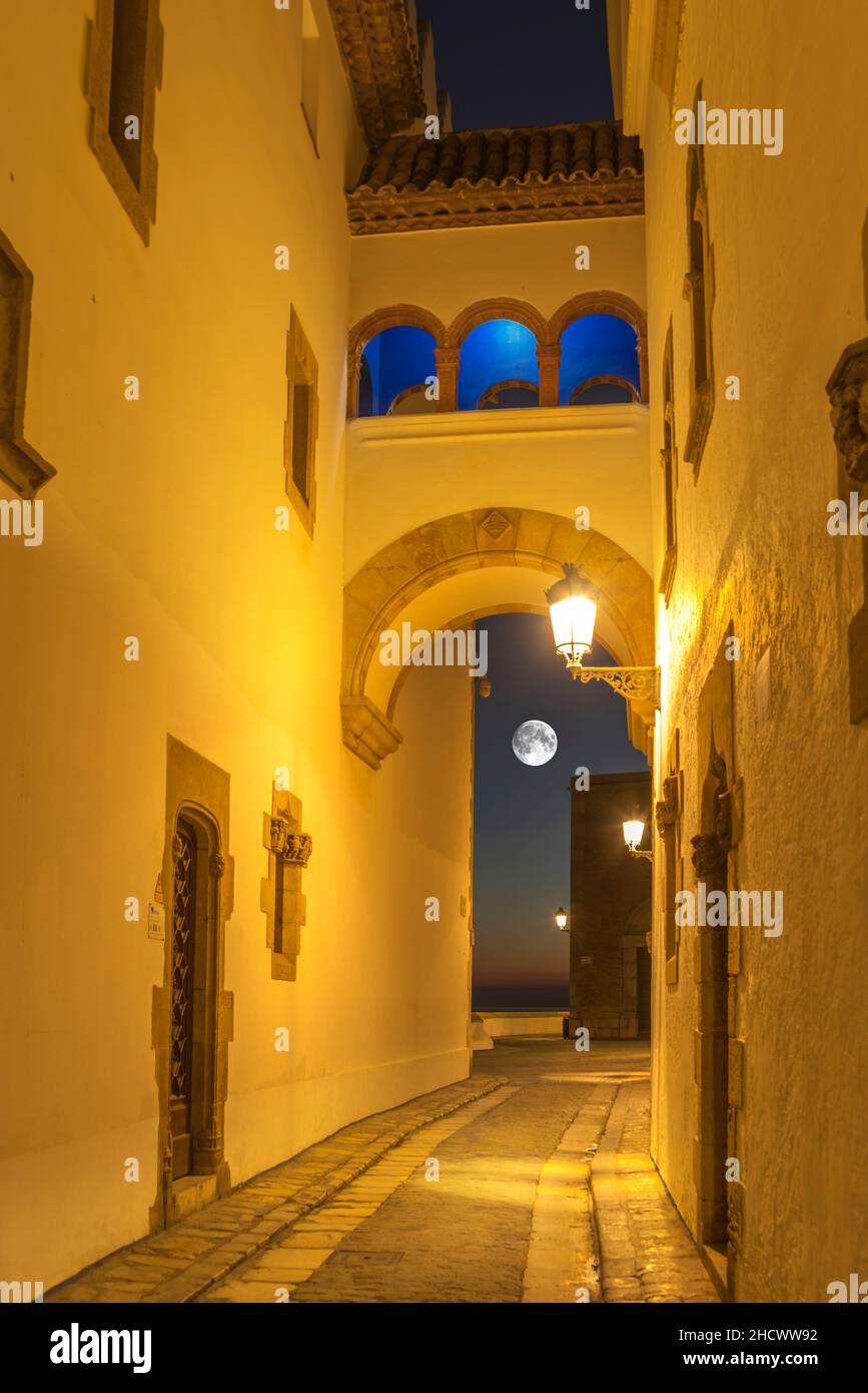 MUSEO DE MARICEL CALLE DE FONOLLAR SITGES COSTA DORADA CATALOGNA SPAGNA Foto Stock