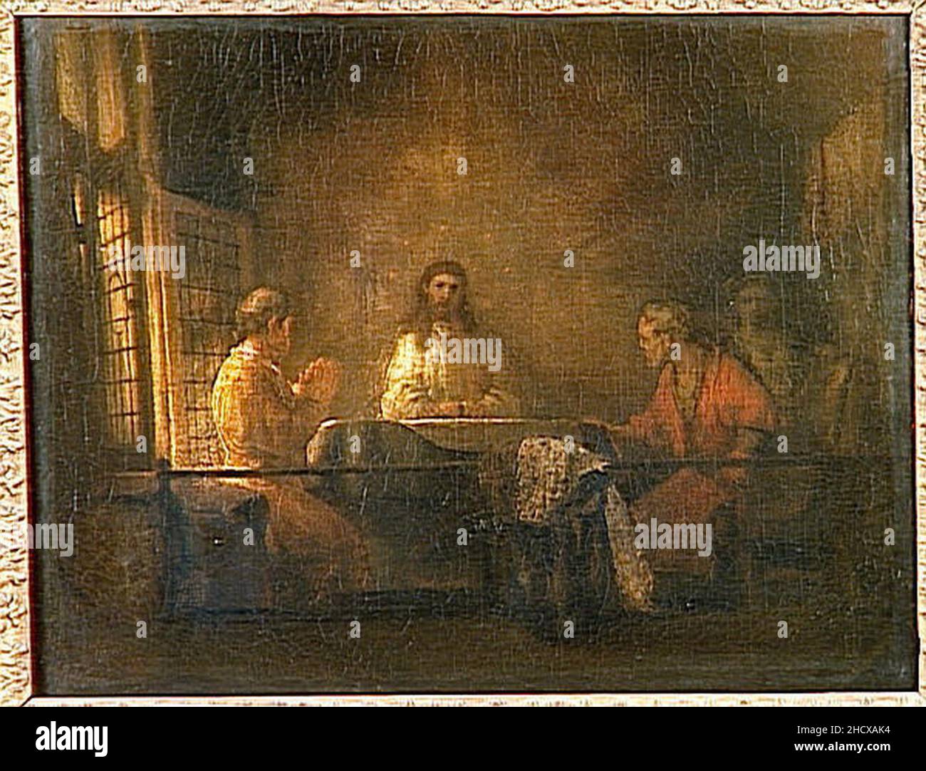 Rembrandt - i pellegrini di Emmaus. Foto Stock
