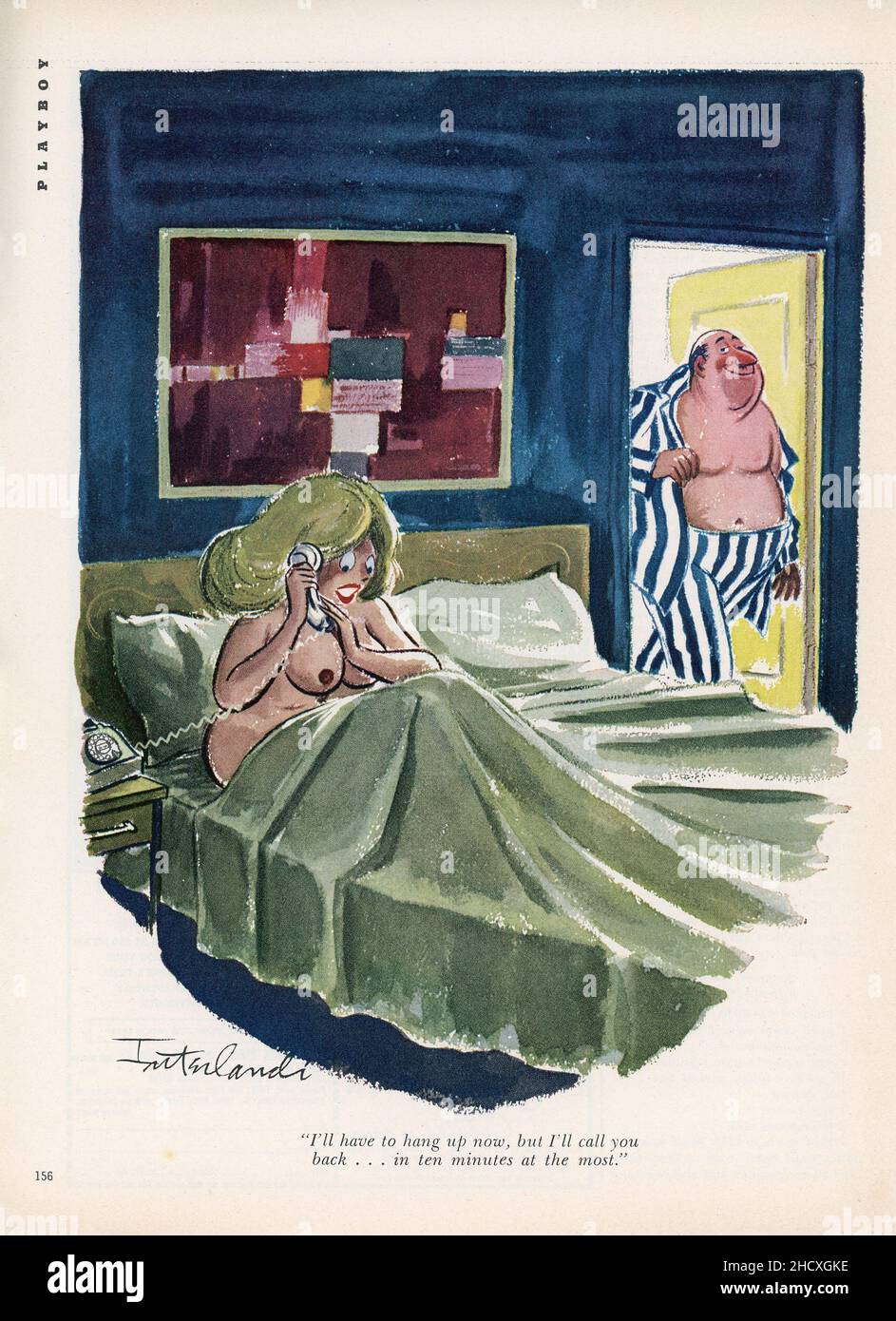 Aprile 1965 cartoon 'Playboy' Magazine, USA Foto Stock