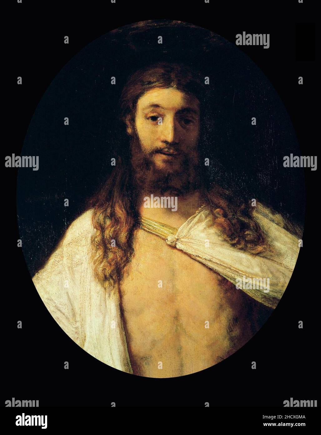 Rembrandt il Cristo risorto. Foto Stock