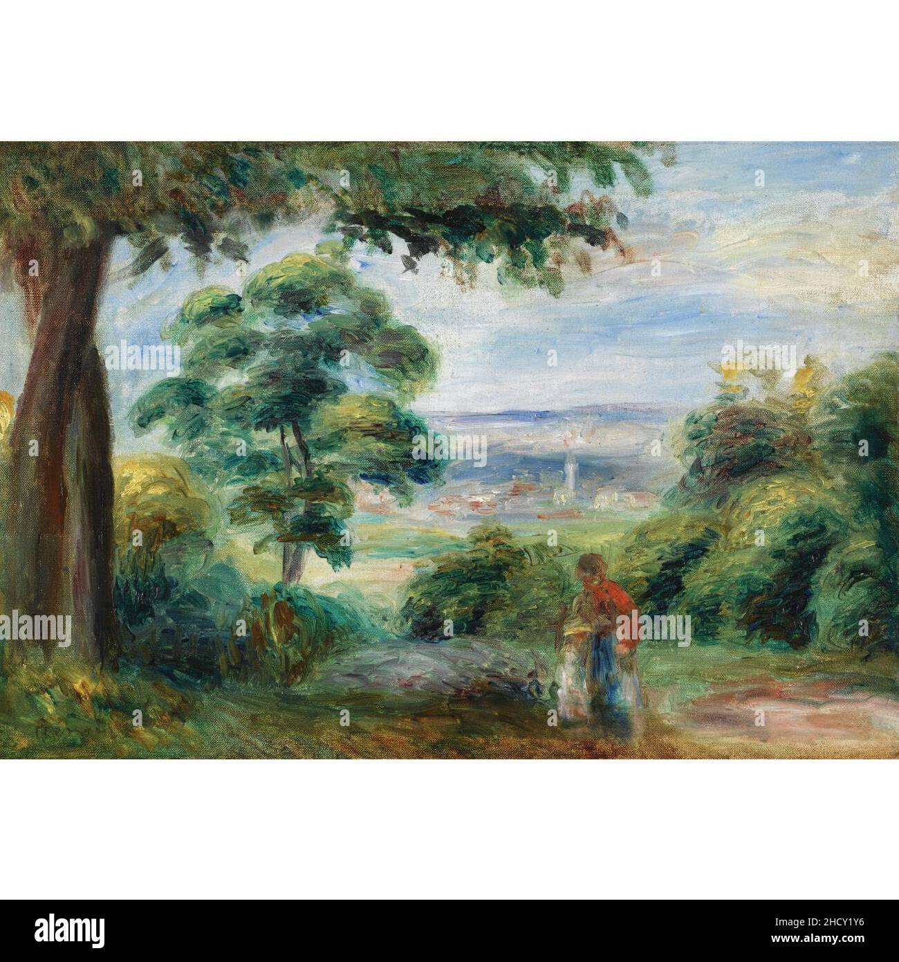 Renoir - PAYSAGE, 22,2 da 32,2cm. Foto Stock