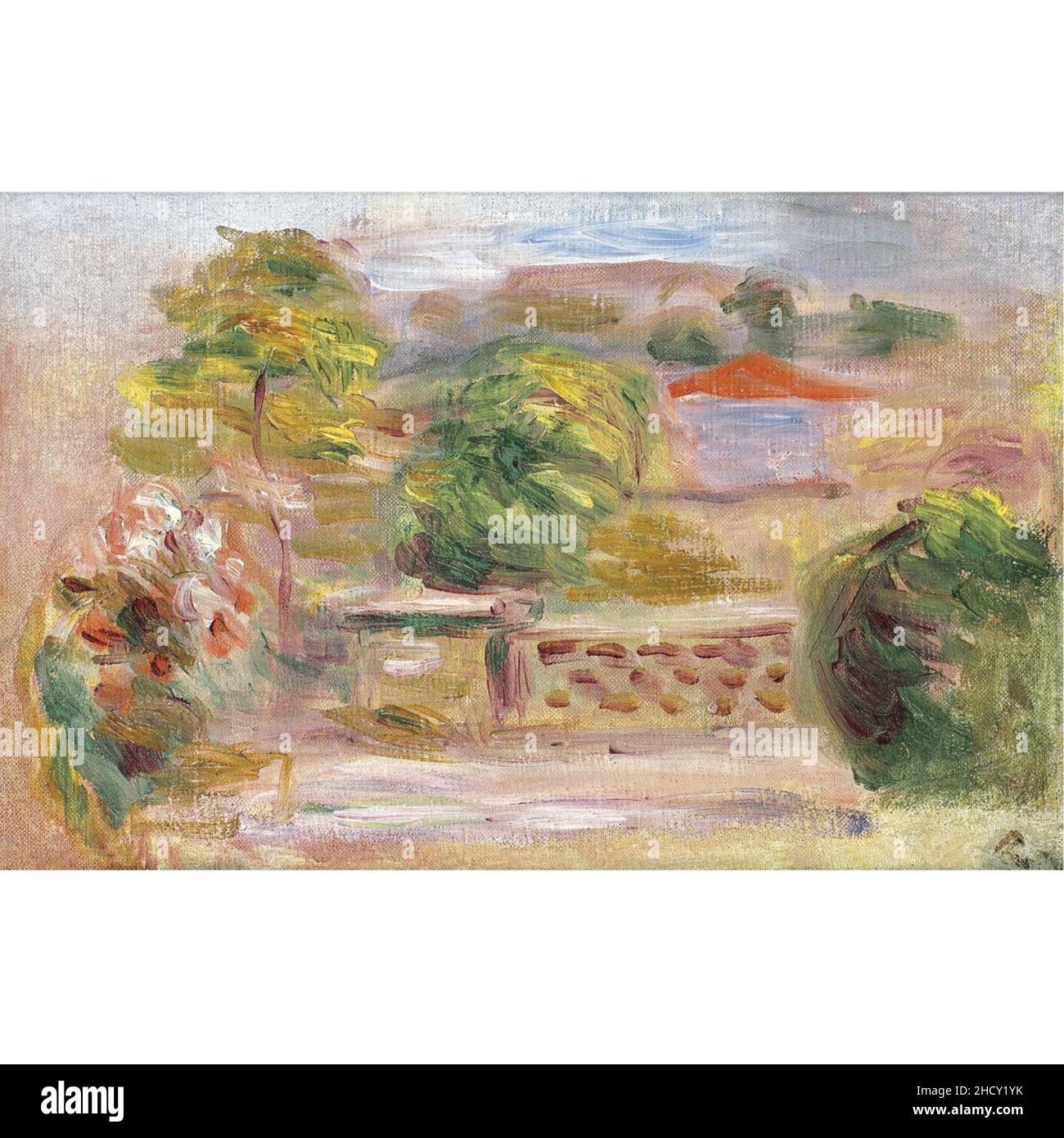 Renoir - PAYSAGE, 16,5 da 25,2cm. Foto Stock
