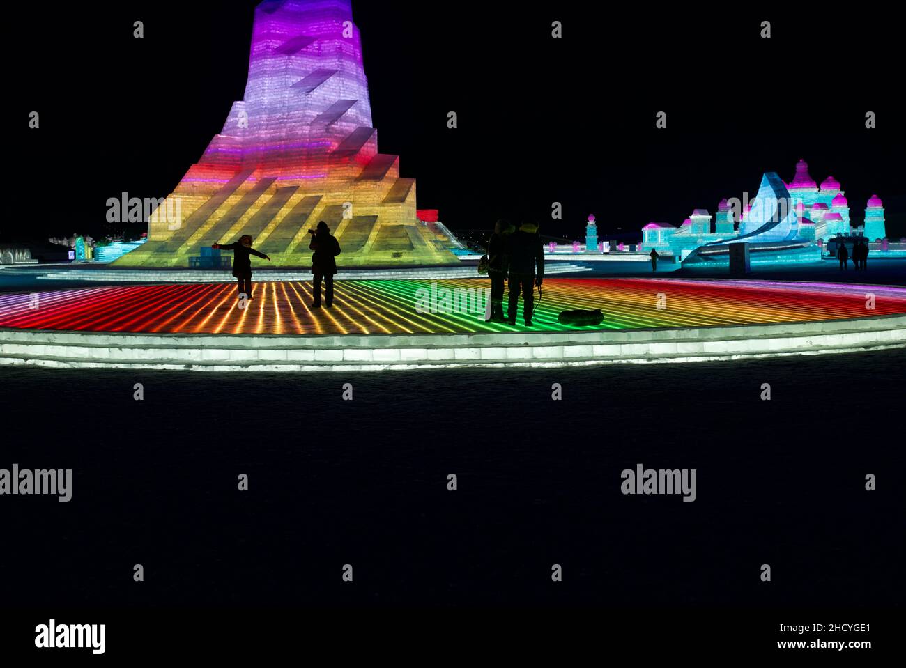 Harbin Ice and Snow festival 2022 cina all'aperto famosa mostra Foto Stock