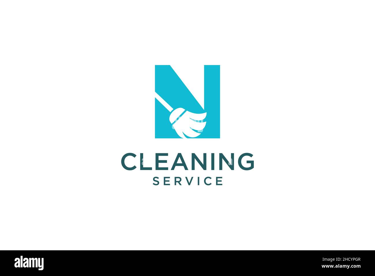 Lettera N per pulizia servizio pulito manutenzione per dettagli auto, case logo icona vettore. Illustrazione Vettoriale