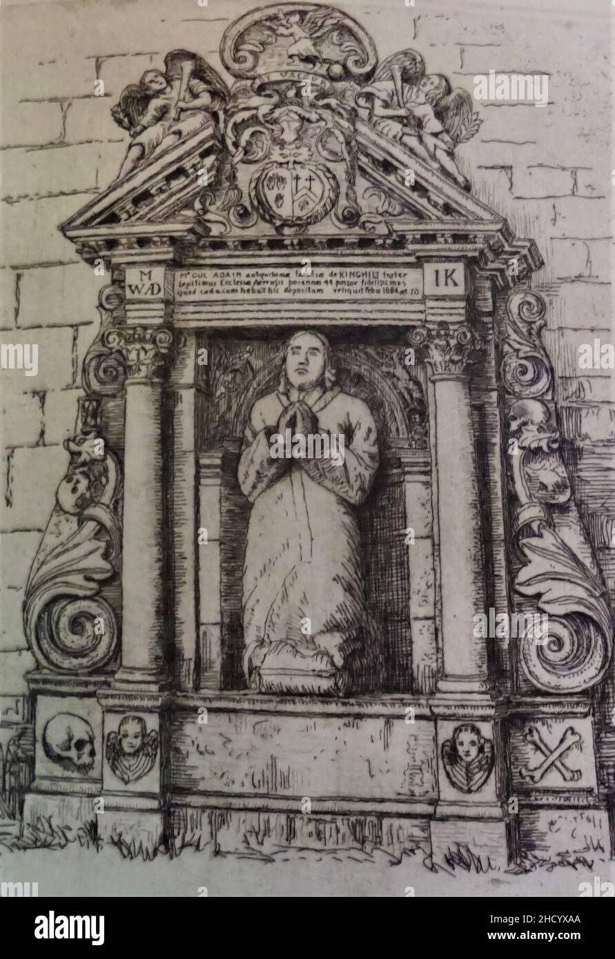 Il monumento del Rev. William Adair, Auld Kirk, Ayr. Foto Stock