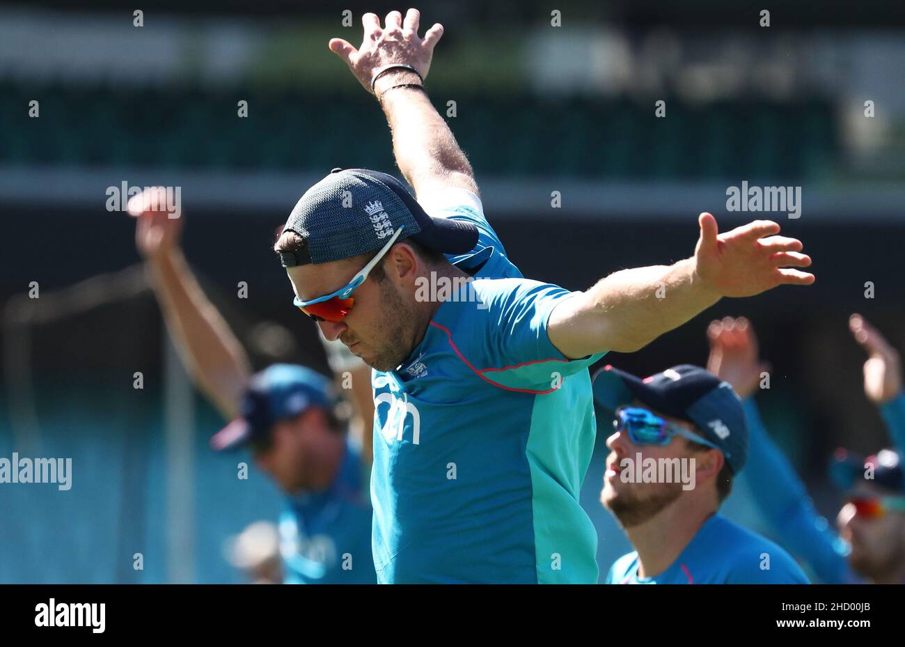 Craig Overton in Inghilterra durante una sessione di reti al Sydney Cricket Ground, Sydney. Data foto: Domenica 2 gennaio 2022. Foto Stock